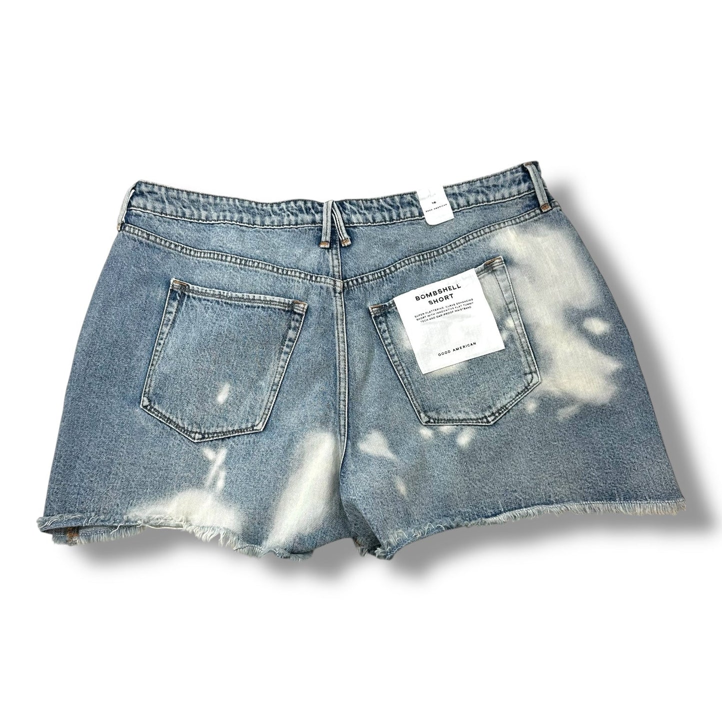 BOMBSHELL Shorts By Good American In Blue Denim, Size: 16