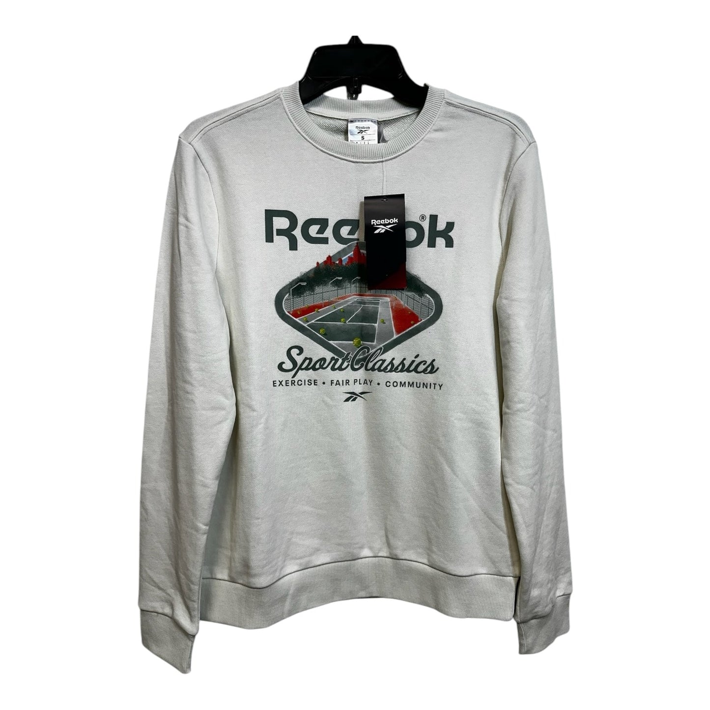 Sweatshirt Crewneck By Reebok In White, Size: S