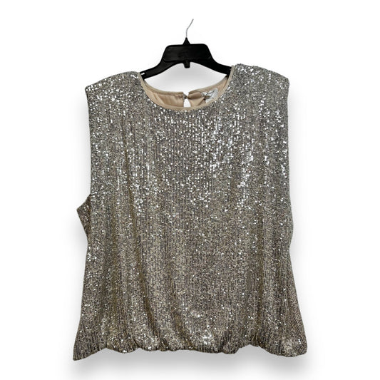 Top Sleeveless By Maurices In Silver, Size: 3x