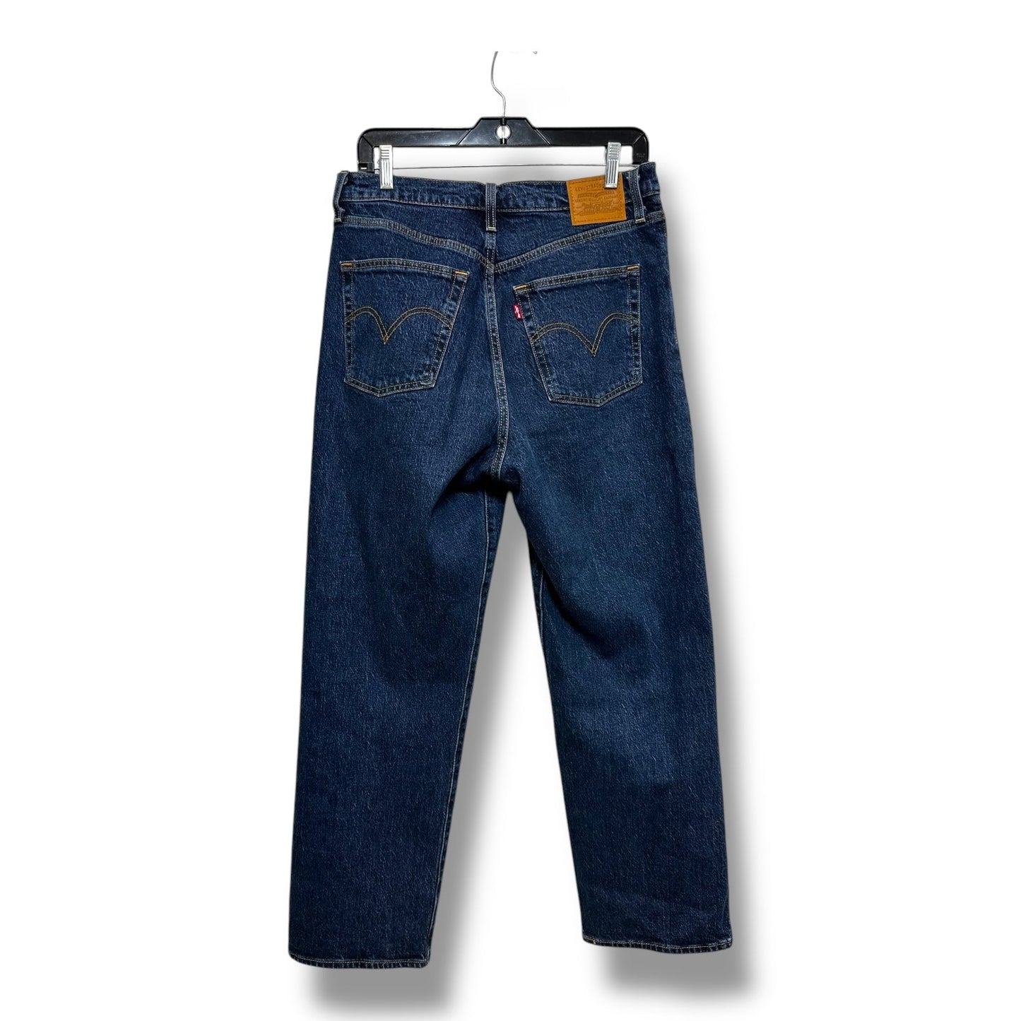 Jeans RIBCAGE STRAIGHT ANKLE By Levis In Blue Denim, Size: 10