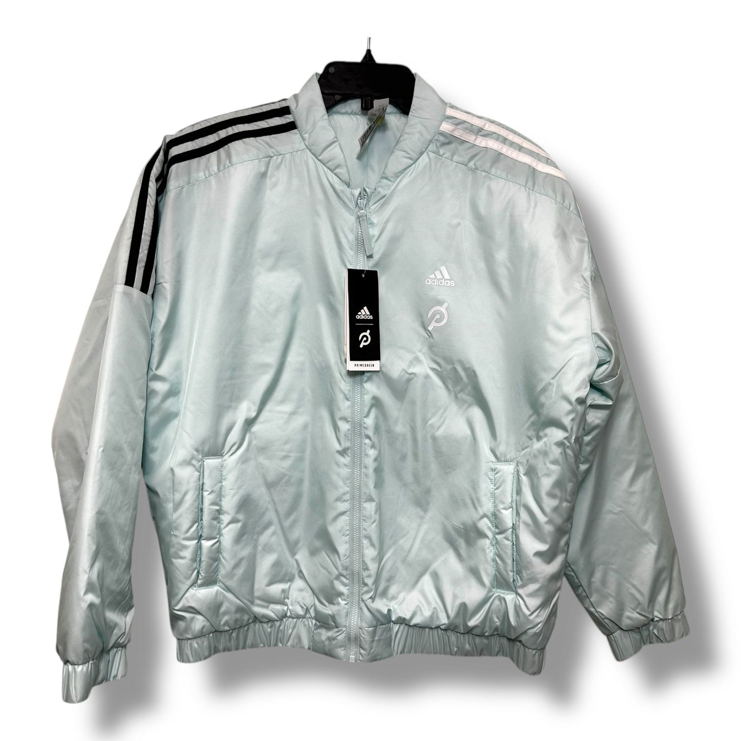 Athletic Jacket By Adidas In Blue, Size: M