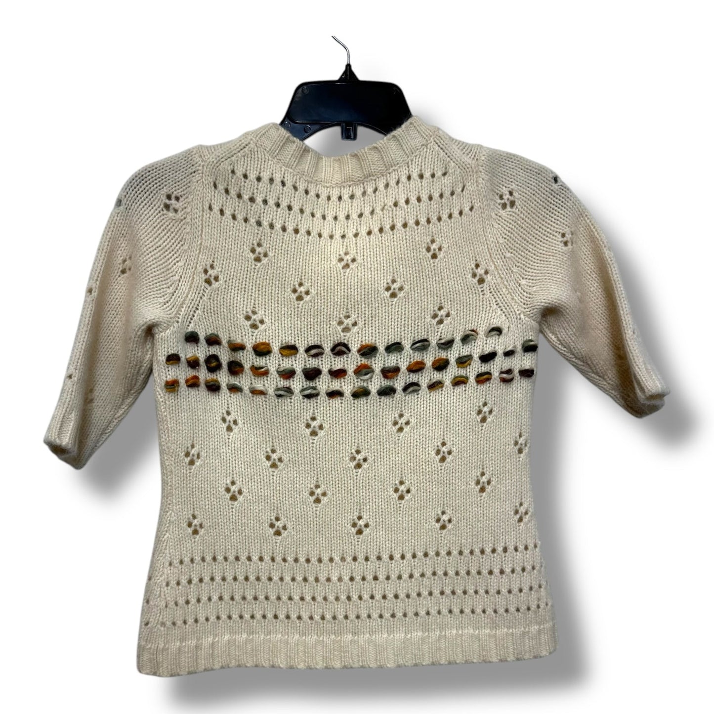 Sweater Short Sleeve By Field Flower In Ivory, Size: Xs