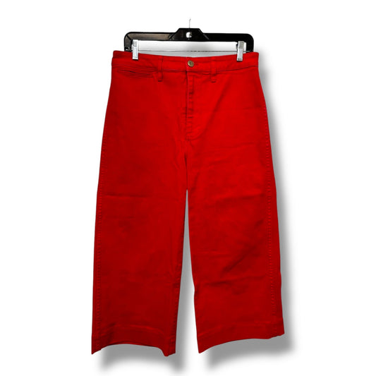 Pants Cropped By Madewell In Red, Size: 8