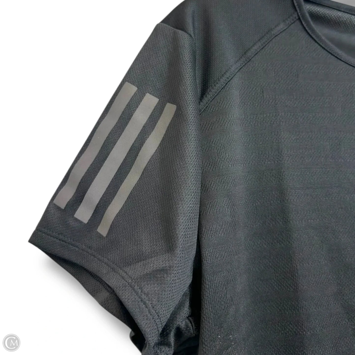 Athletic Top Short Sleeve By Adidas In Black, Size: L