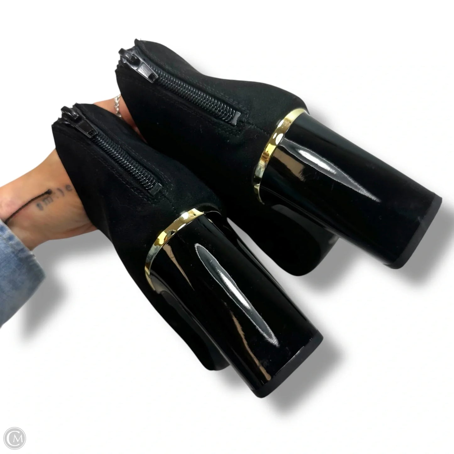 Boots Ankle Heels By Alfani In Black, Size: 8.5