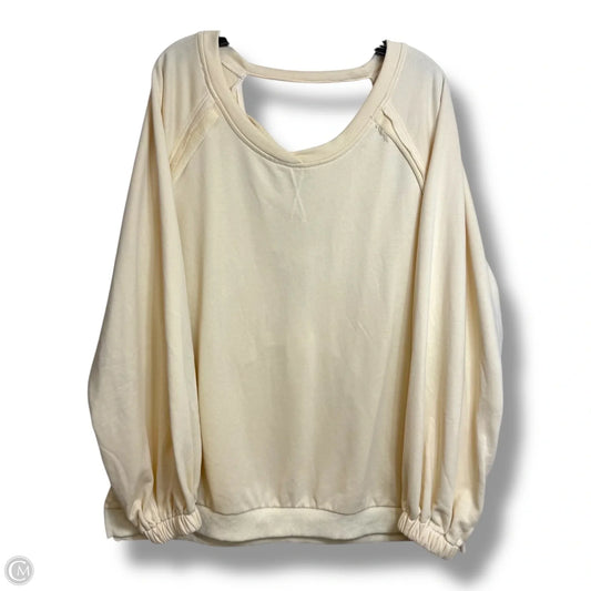 Top Long Sleeve By Pol In Ivory, Size: L