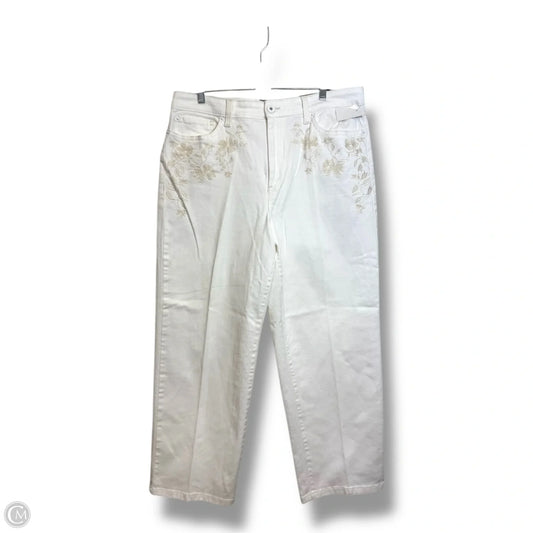 Jeans Wide Leg By Inc In White Denim, Size: 14