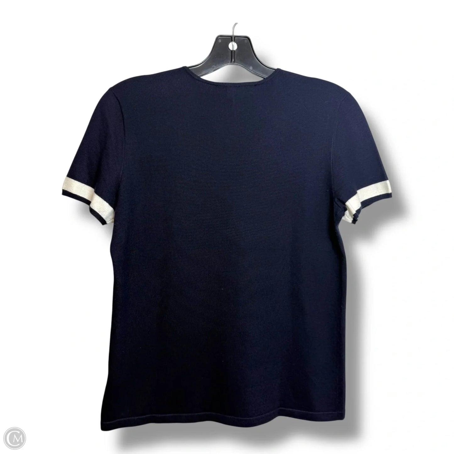 Top Short Sleeve By Lauren By Ralph Lauren In Navy, Size: M
