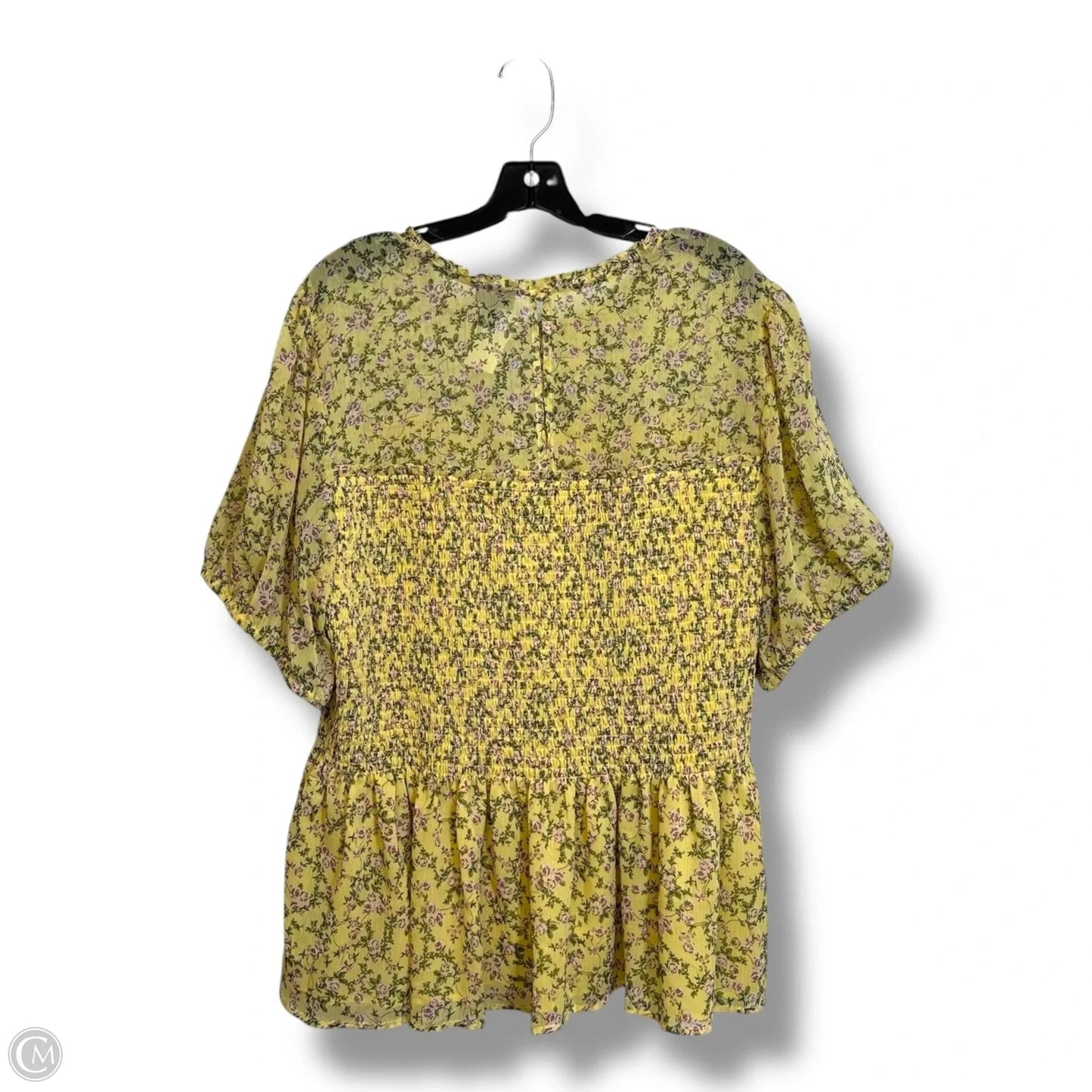 Top Short Sleeve By Torrid In Yellow, Size: 3x