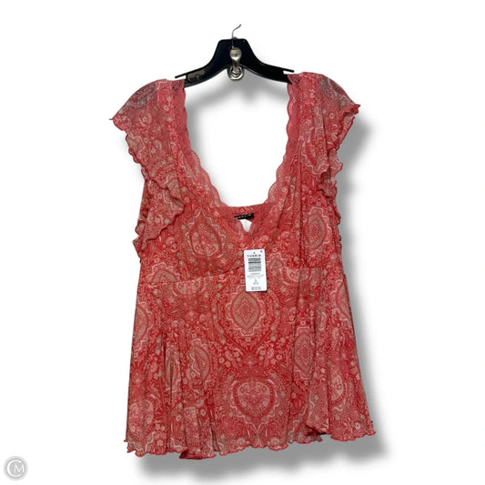 Top Short Sleeve By Torrid In Coral, Size: 2x