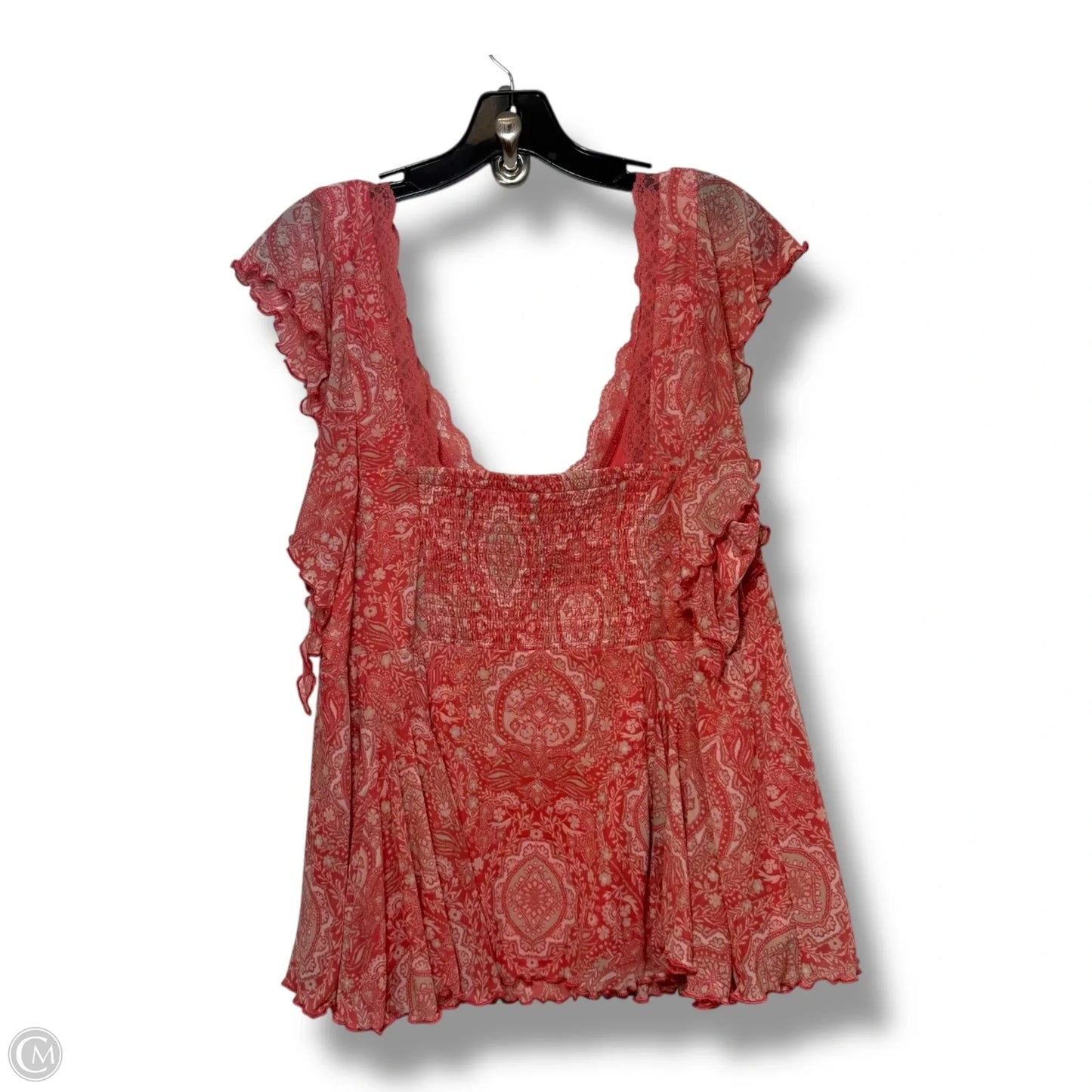 Top Short Sleeve By Torrid In Coral, Size: 2x