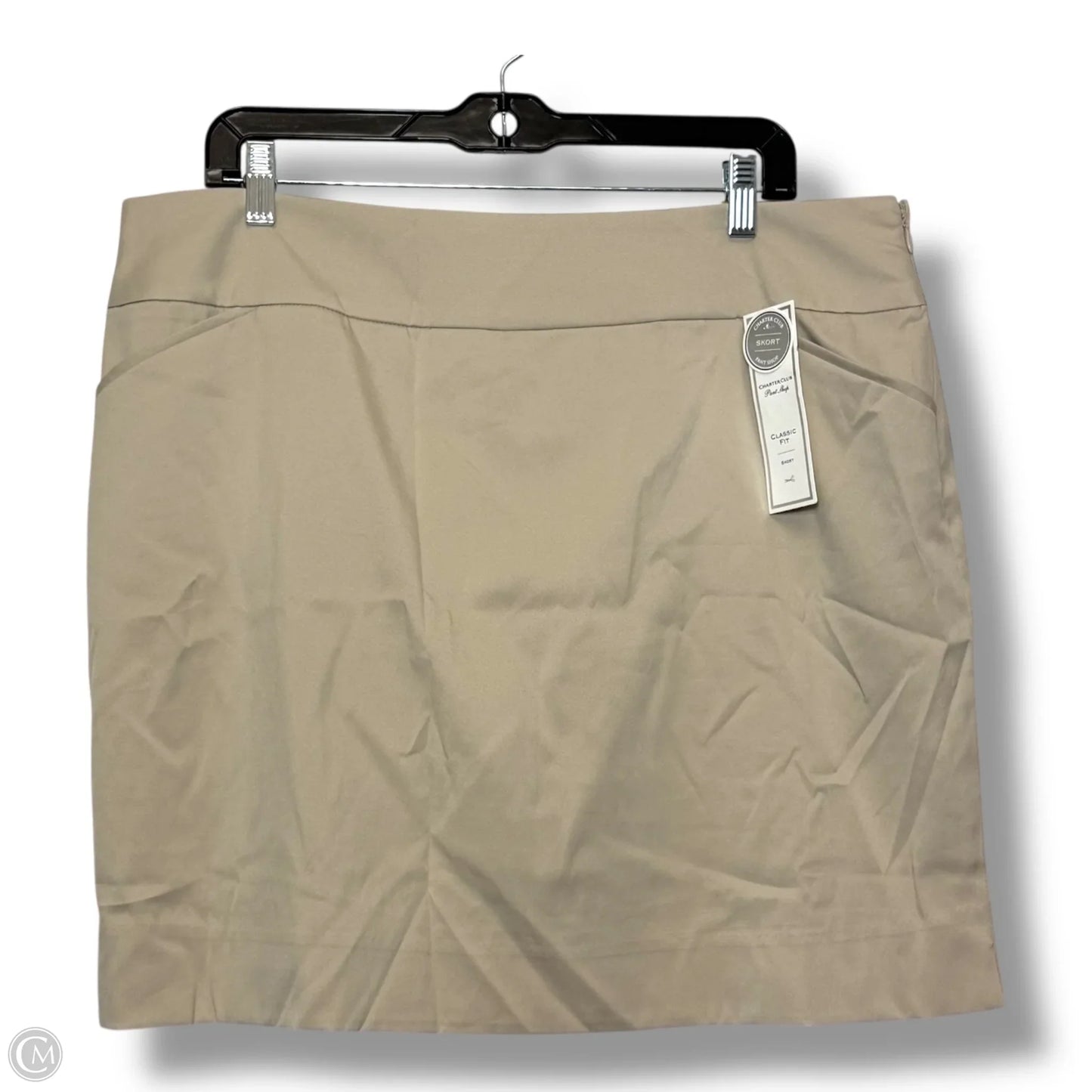 Skort By Charter Club In Tan, Size: 14