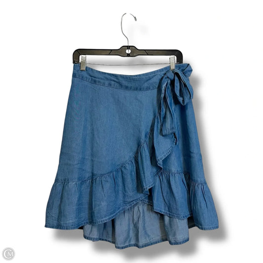 Skirt Mini & Short By Japna In Blue Denim, Size: L