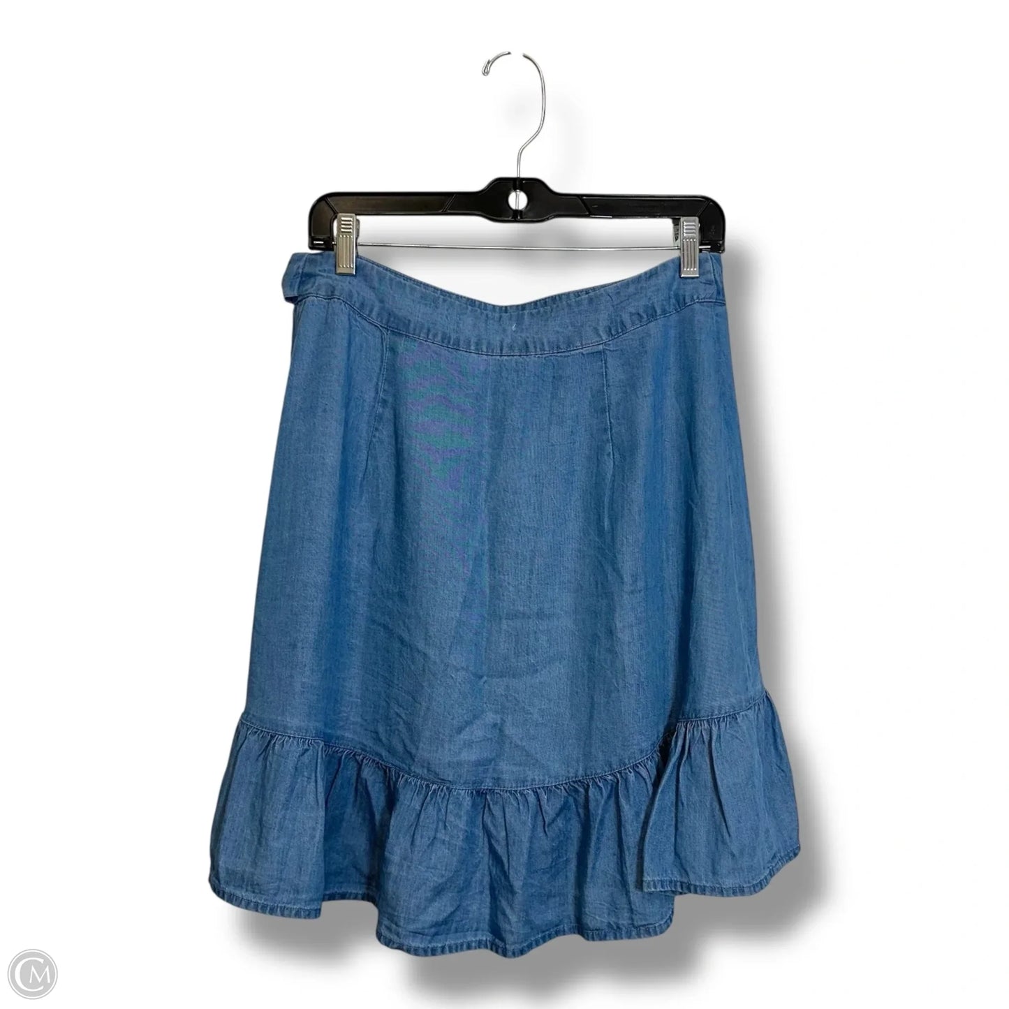 Skirt Mini & Short By Japna In Blue Denim, Size: L