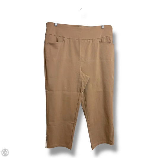 Capris By Nina Leonard In Tan, Size: L