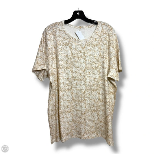 Top Short Sleeve By Lands End In Ivory, Size: 2x