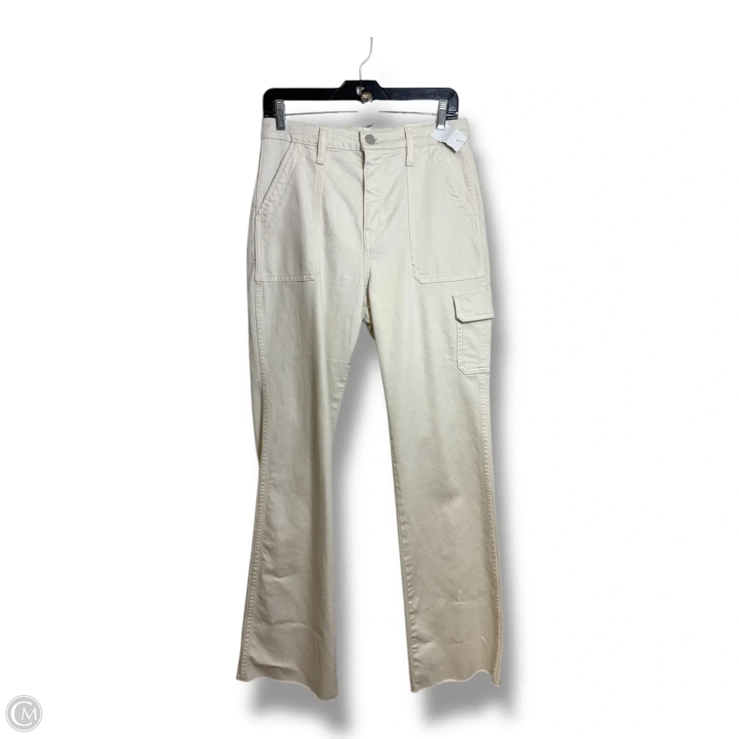 Jeans Flared By Hudson In Ivory, Size: 8