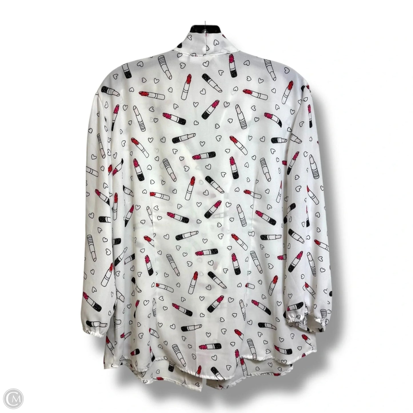 Blouse 3/4 Sleeve By New York And Co In White, Size: Xl