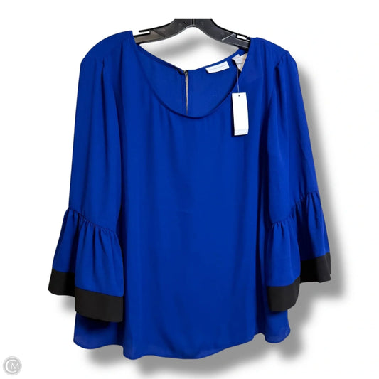 Top Short Sleeve By New York And Co In Blue, Size: L