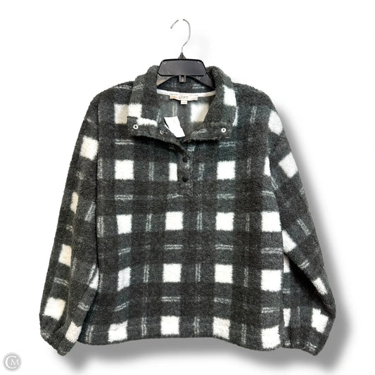 Jacket Faux Fur & Sherpa By Loft In Plaid Pattern, Size: M
