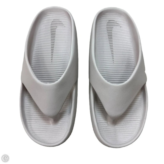 Sandals Flip Flops By Nike In Taupe, Size: 6
