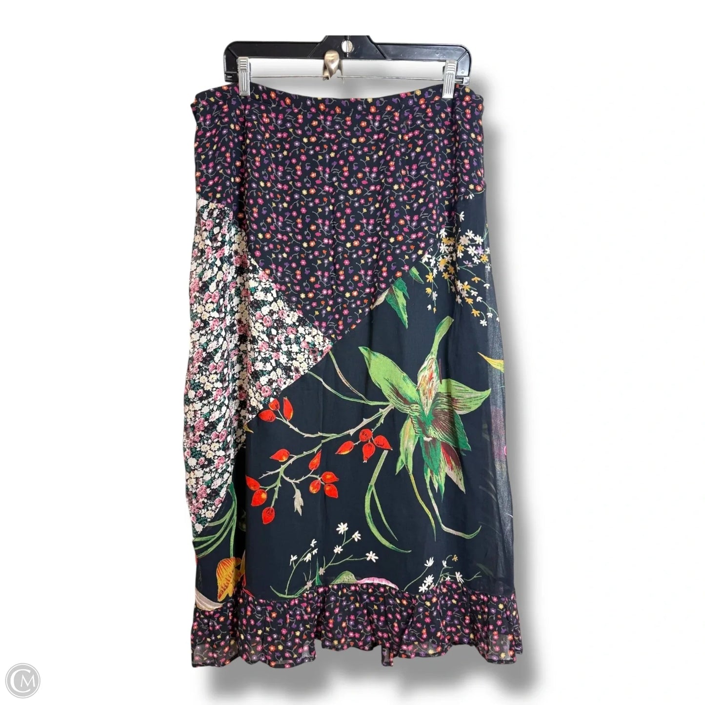 Skirt Midi By Requirements In Multi-colored, Size: L