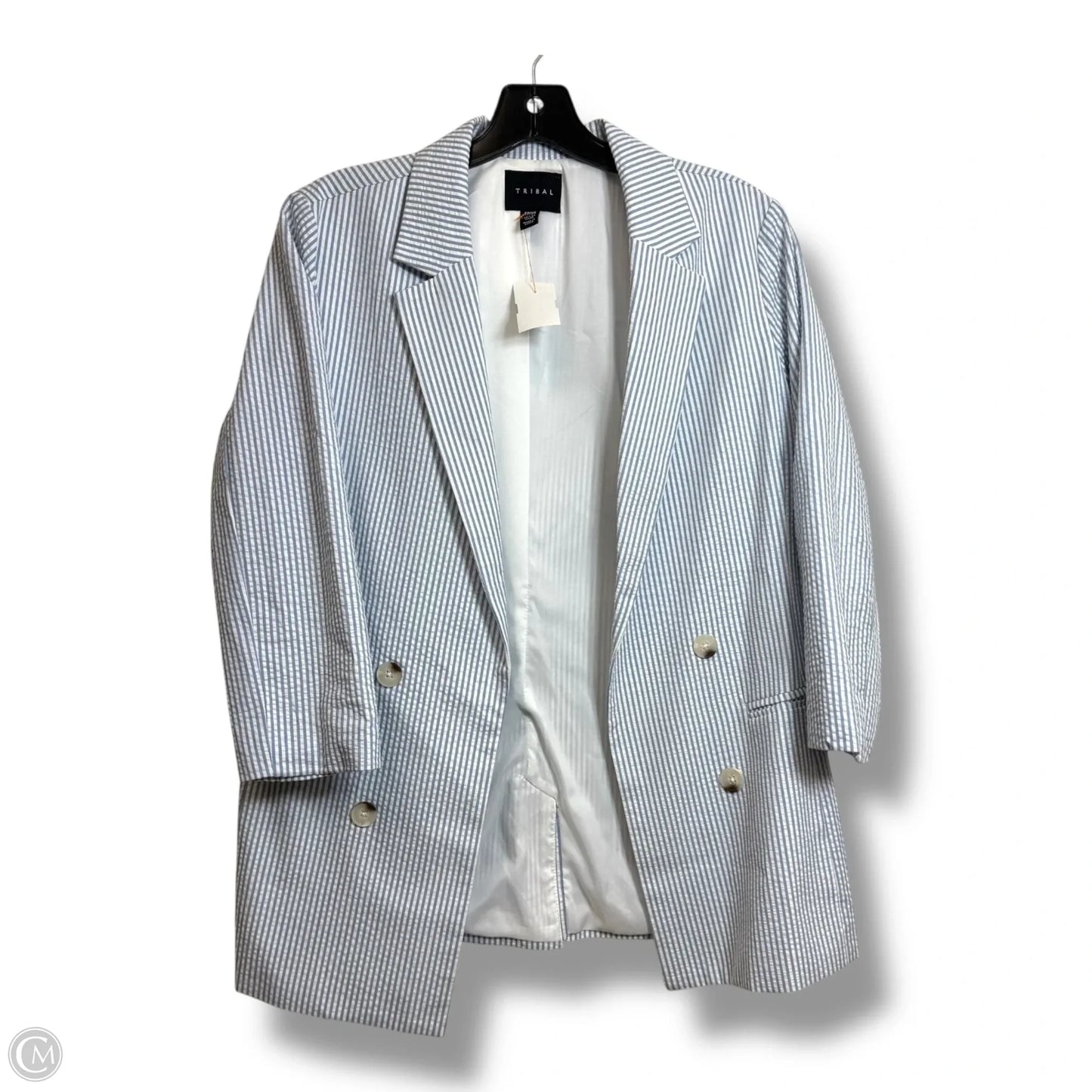 Blazer By Tribal In Striped Pattern, Size: Xs