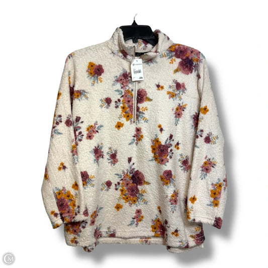 Jacket Faux Fur & Sherpa By Cme In Floral Print, Size: L