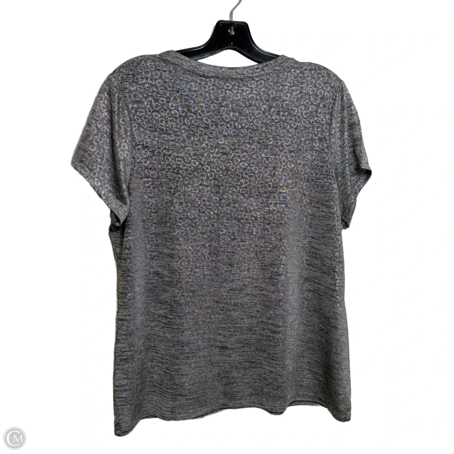 Top Short Sleeve By White House Black Market In Silver, Size: Xl