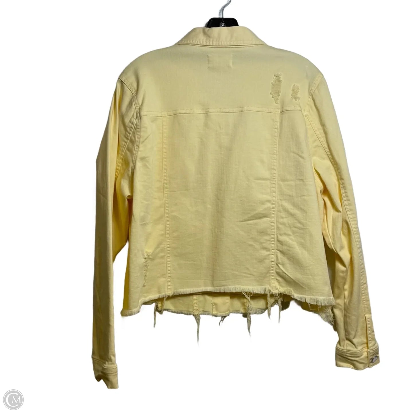 Jacket Denim By Risen In Yellow, Size: 1x