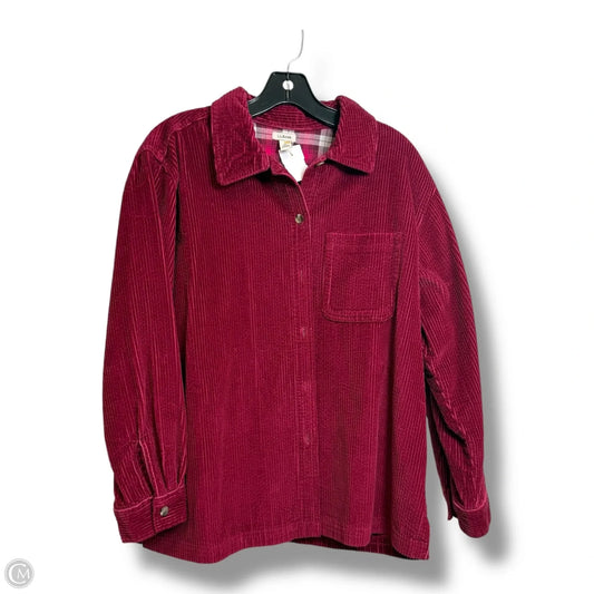 Jacket Shirt By L.l. Bean In Maroon, Size: Mp