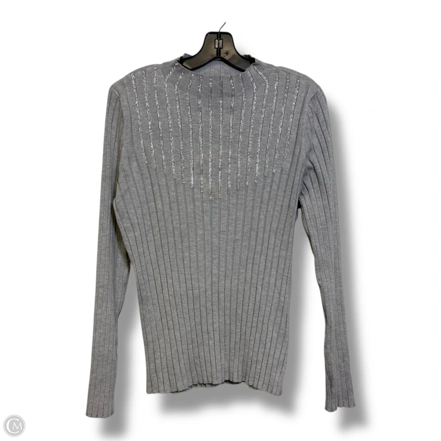 Top Long Sleeve By Inc In Grey, Size: Xl