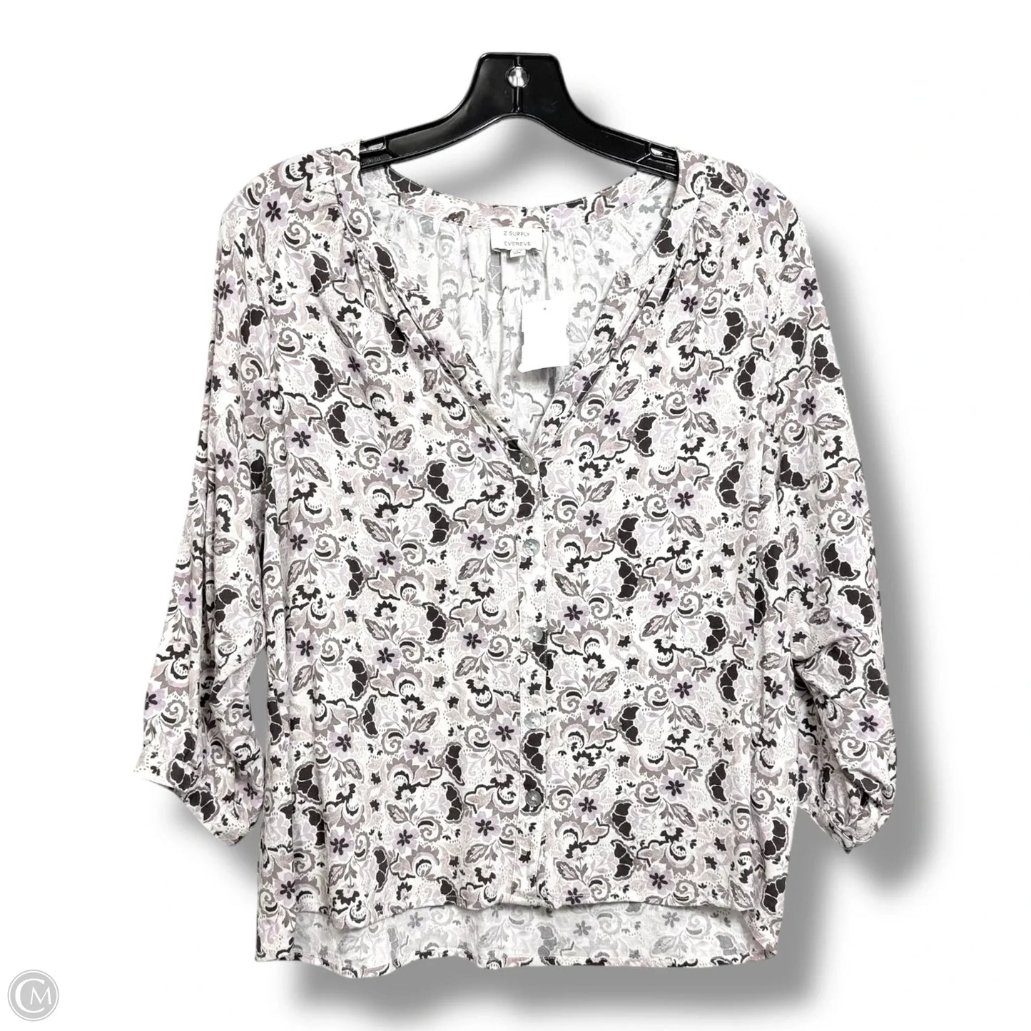 Top Long Sleeve By Z Supply In Floral Print, Size: S