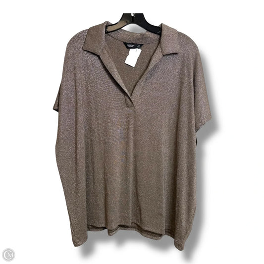 Top Sleeveless By Simply Vera In Bronze, Size: 2x