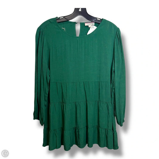 Top Long Sleeve By Andree By Unit In Green, Size: S