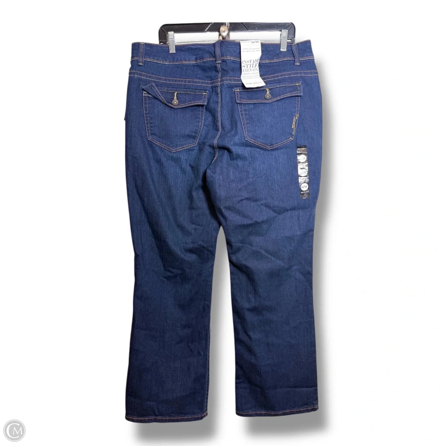 Jeans Boot Cut By Style And Company In Blue Denim, Size: 16