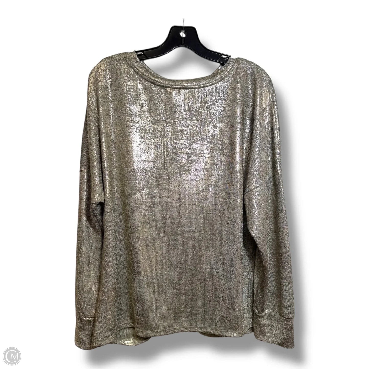 Top Long Sleeve By Clothes Mentor In Gold, Size: L
