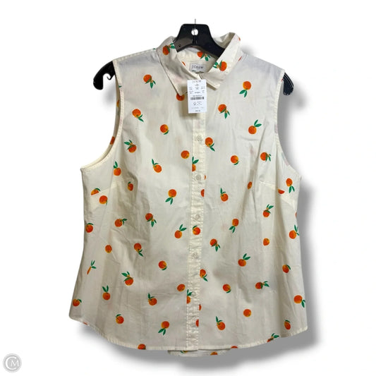 Top Sleeveless By J. Crew In Orange, Size: Xl