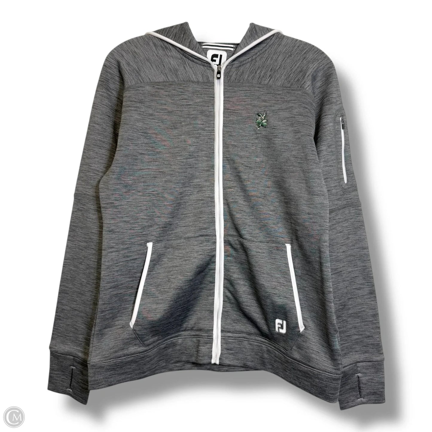 Athletic Jacket By Cme In Grey, Size: S