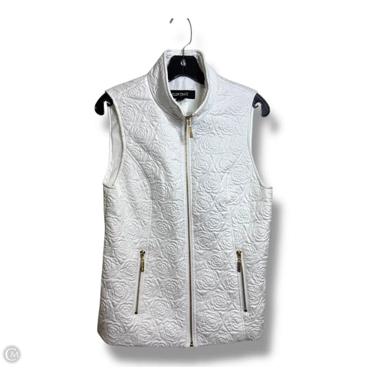 Vest Puffer & Quilted By Ellen Tracy In White, Size: S