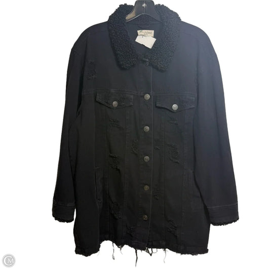 Jacket Denim By Clothes Mentor In Black Denim, Size: S