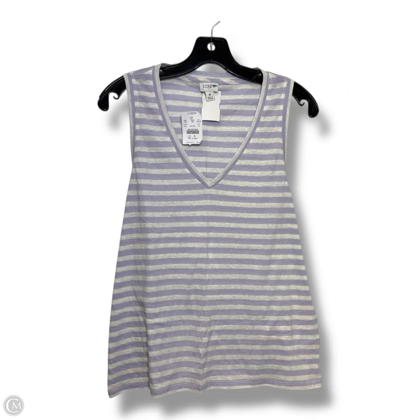 Top Sleeveless Basic By J. Crew In Striped Pattern, Size: M
