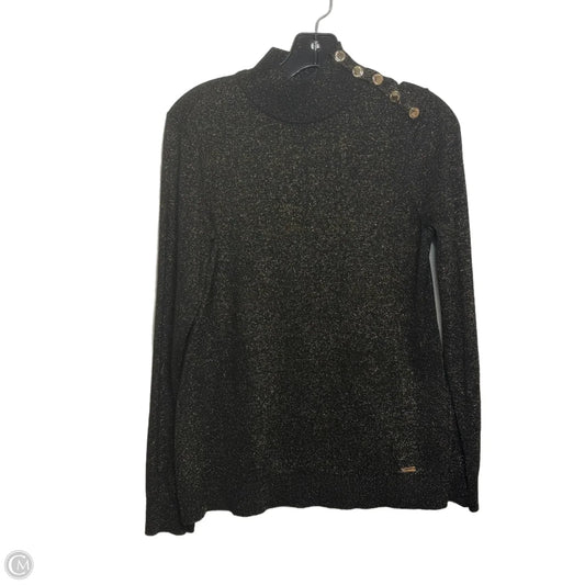 Top Long Sleeve By Calvin Klein In Black, Size: S