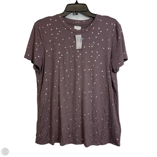 Top Short Sleeve Basic By Maurices In Mauve, Size: L