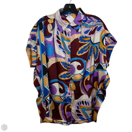 Top Short Sleeve By Jodifl In Multi-colored, Size: S