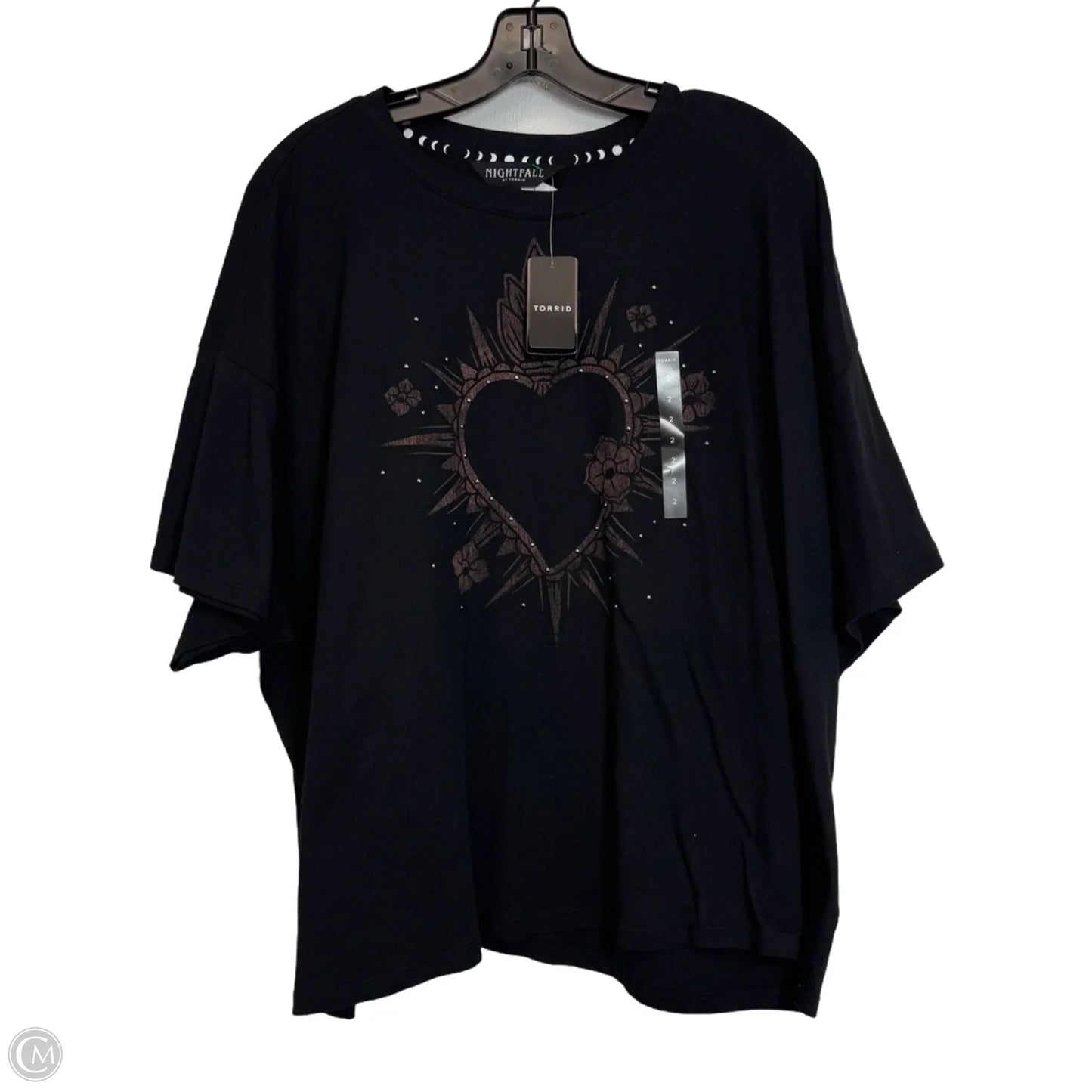 Top Short Sleeve By Torrid In Black, Size: 2x