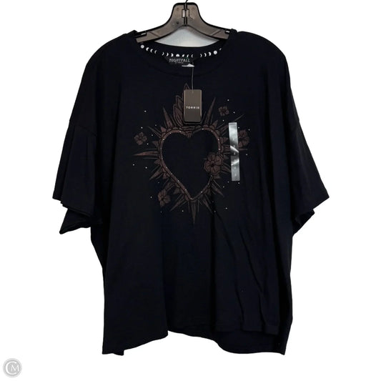 Top Short Sleeve By Torrid In Black, Size: 2x