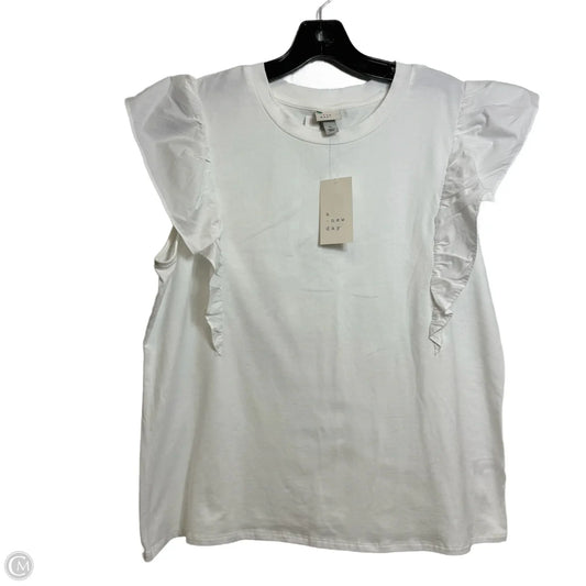 Top Sleeveless By A New Day In White, Size: Xl
