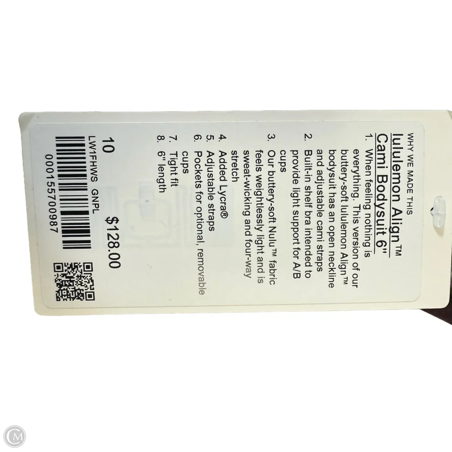 Athletic Align Cami Bodysuit 6" By Lululemon In goodnight Plum, Size: 10