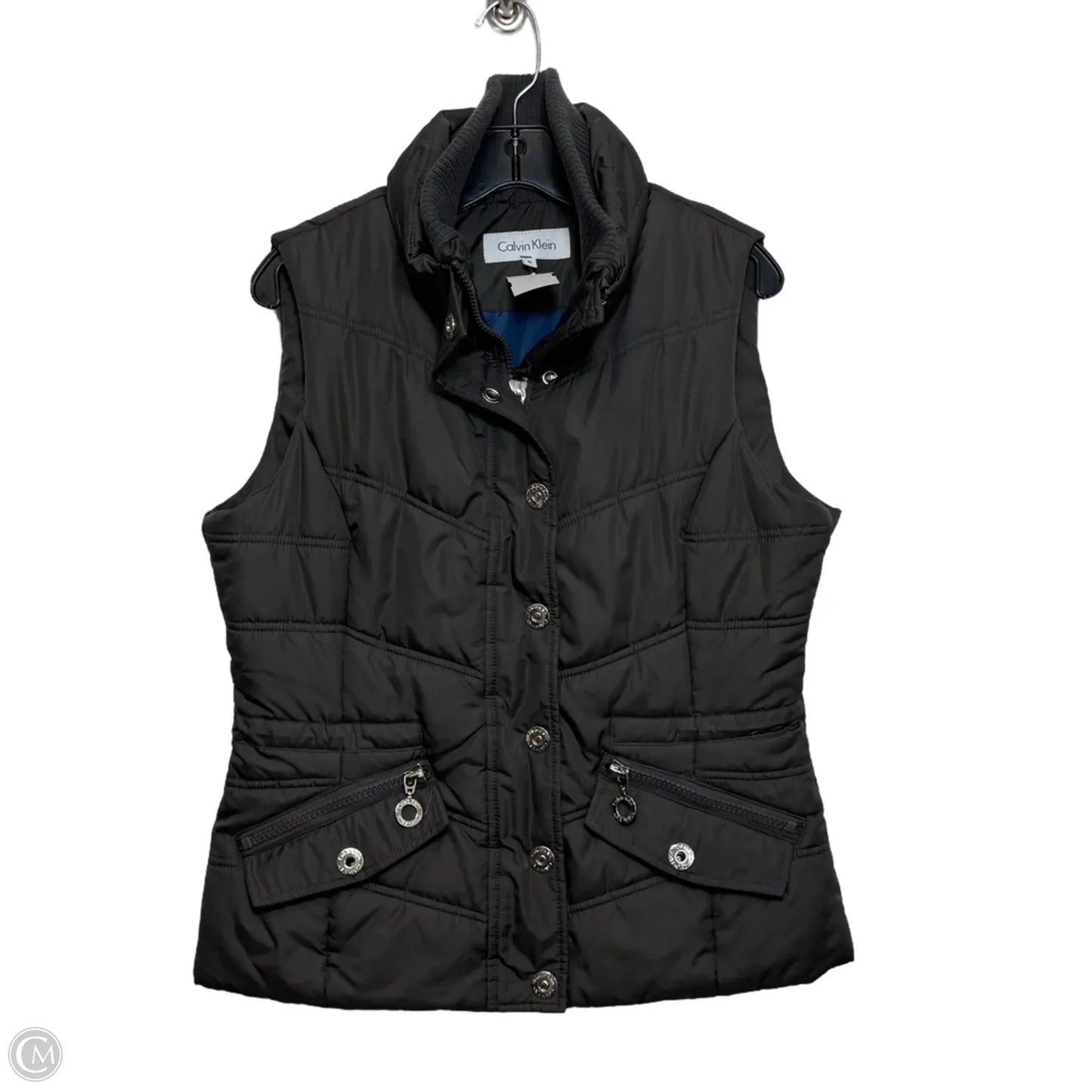 Vest Puffer & Quilted By Calvin Klein In Brown, Size: M